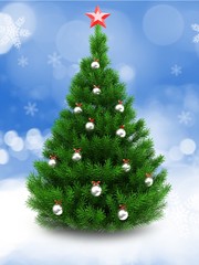 3d green Christmas tree