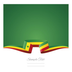 Abstract background Senegal flag ribbon
