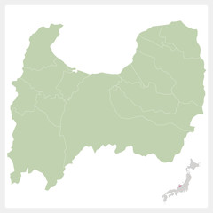 富山県の地図