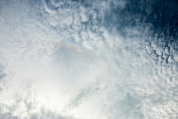 colorful dramatic sky with cloud at sunset