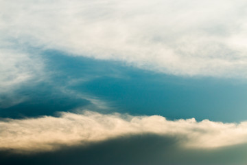 colorful dramatic sky with cloud at sunset