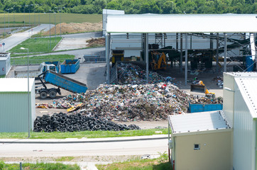 Waste disposal, management, reuse, recycle and recovery concept.