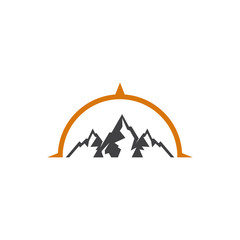 mountain vector template logo