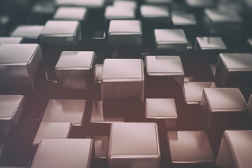 Obraz premium 3d background metallic cubes