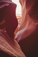 Eroded sandstone rocks in Antelope Canyon, Arizona, USA