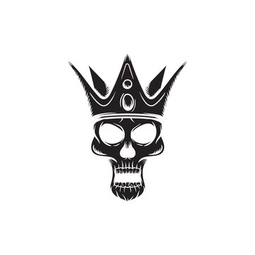 king skull vector illustration