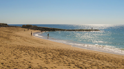 The beach of Faro, Portugal