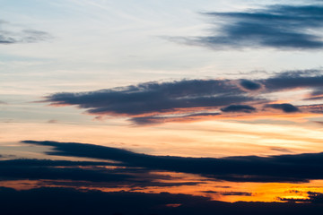 Fototapeta premium colorful dramatic sky with cloud at sunset