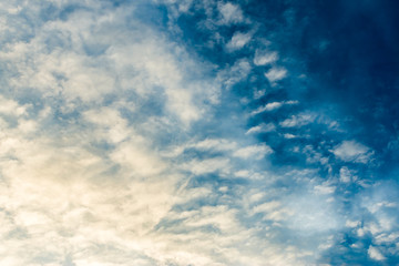 colorful dramatic sky with cloud at sunset