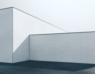 Abstract brick exterior