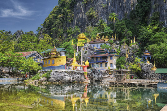 Bayin Nyi (Begyinni) temple , Hpa-An town, Kayin State, Myanmar