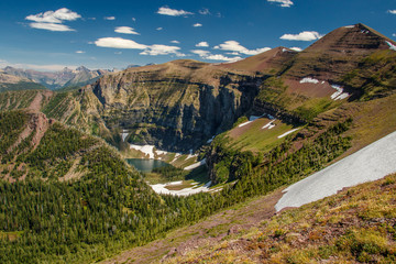 Glaciar lake from BC side of Akamina Ridge trail, Waterton Lakes NP, Canada