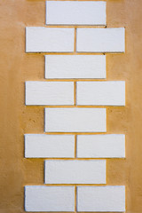 Wand und Ziegelsteine als Hintergrund