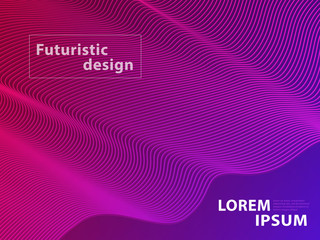 Futuristic Template Design Background. Modern Abstract 3D Line Geometric Halftone Gradients for Presentation, Magazines, Flyers, Placards, Posters, Banners and Business Cards. Vector EPS 10