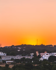 Fototapeta na wymiar Sunset over the Rhodes