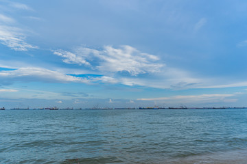View of the sea from East Coast Park, Singapore