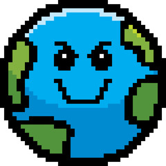 Evil 8-Bit Cartoon Earth