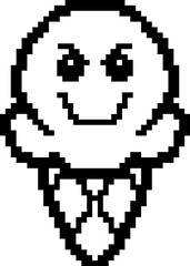 Evil 8-Bit Cartoon Ice Cream