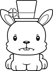 Cartoon Angry Irish Bunny