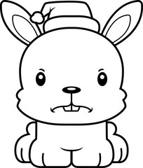 Cartoon Angry Xmas Bunny