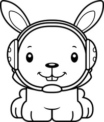 Cartoon Smiling Wrestler Bunny
