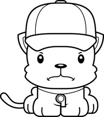 Cartoon Angry Coach Kitten