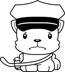 Cartoon Angry Mail Carrier Kitten