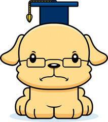 Fototapeta premium Cartoon Angry Teacher Puppy