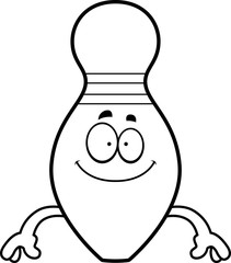Happy Cartoon Bowling Pin