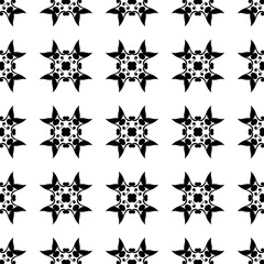 Seamless vintage wallpaper. Black and white pattern. Ornamental decorative background. Vector template can be used for design of wallpaper, fabric, oilcloth, textile, wrapping paper and other design