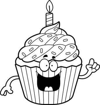 Cartoon Birthday Cupcake Idea
