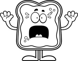 Scared Cartoon Toast With Jam