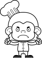 Cartoon Angry Chef Monkey