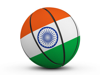 Fototapeta premium Basketball ball India flag