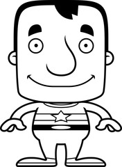 Cartoon Smiling Superhero Man