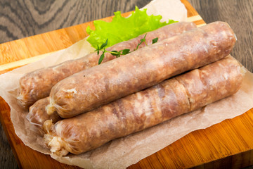 Natural sausages for grill