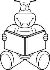 Cartoon Bug Reading