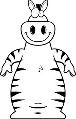 Cartoon Zebra Smiling