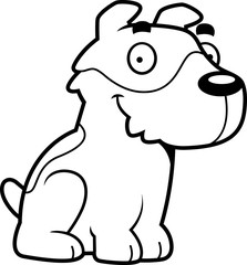 Cartoon Jack Russell Terrier Sitting
