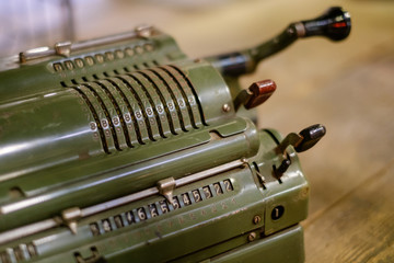 numbers on counter / old machinery macro / vintage technology