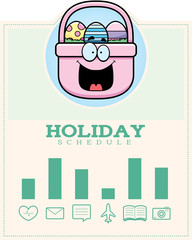 Cartoon Easter Basket Graphic