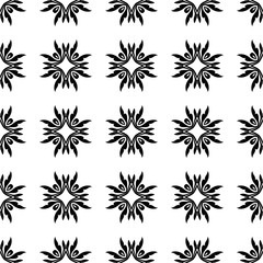Seamless vintage wallpaper. Black and white pattern. Ornamental decorative background. Vector template can be used for design of wallpaper, fabric, oilcloth, textile, wrapping paper and other design