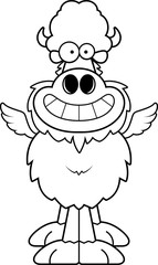 Happy Cartoon Buffalo Wings