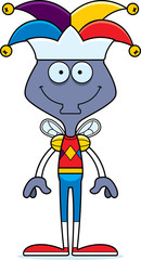 Cartoon Smiling Jester Fly