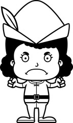Cartoon Angry Robin Hood Girl