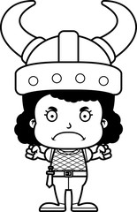 Cartoon Angry Viking Girl