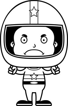 recommend clip art: Cartoon Angry Race Car Driver Boy