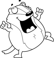 Cartoon Badger Dancing