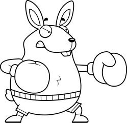 Cartoon Rabbit Boxing