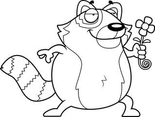 Cartoon Red Panda Flower